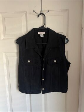 Talbots Black Linen-Cotton Blend Shell - S